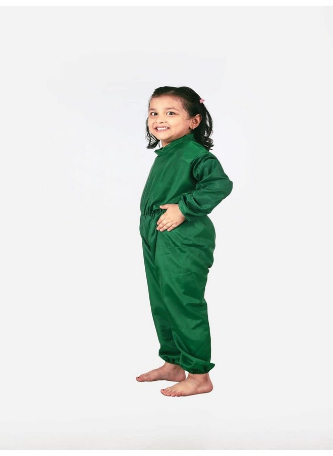 BookMyCostume BookMyCostume Green Jumpsuit Plant Kids Fancy Dress Costume 7-8 years  - Image 4