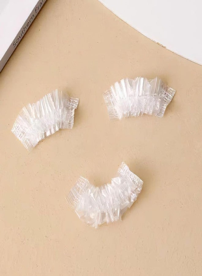 Ynaquest 100 Pieces Disposable Ear Covers For Shower, Plastic Ear Covers, Ear Cover For Hair Dye, Ear Cover For Swimming, Shower Ear Plugs, Suitable For Hair Colouring, Showering And Swimming (100 PC) - Image 2