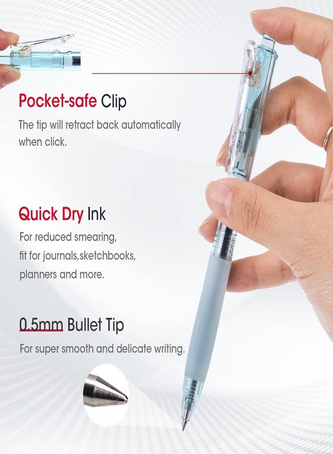 WRITECH Retractable Gel Pens Quick Dry Ink Pens 0.5mm Bullet Multicolor For Journaling, Drawing, Doodling, and Notetaking (Multicolor) - Image 3