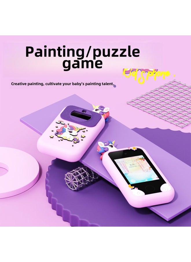 HD Photo Video SLR Camera Children's Digital Multi-function Large Screen Mobile Phone Camera Gifts-Color:Cat Powder  - Image 5
