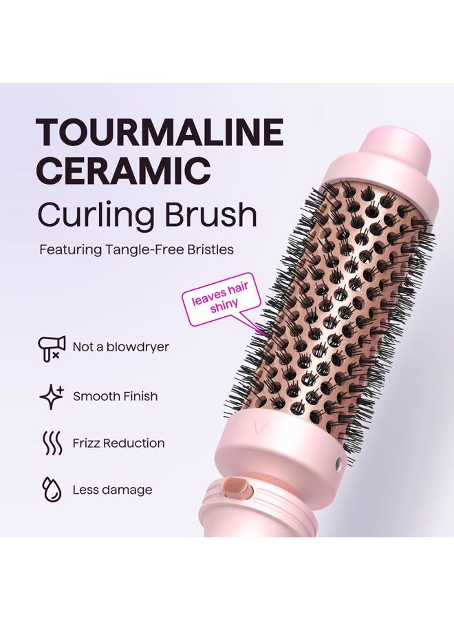 Wavytalk 5 in 1 Curling Iron,Curling Wand Set with Curling Brush and 4 Interchangeable Ceramic Curling Wand(0.5”-1.25”),Instant Heat Up,Include Heat Protective Glove & 2 Clips (Pink) - Image 4