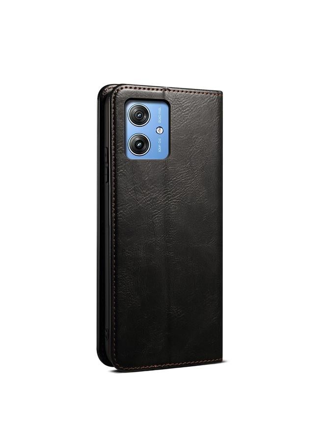 S-TOP Case For Motorola Moto G54 5G Global Oil Wax Crazy Horse Texture Leather Phone Case - Image 3