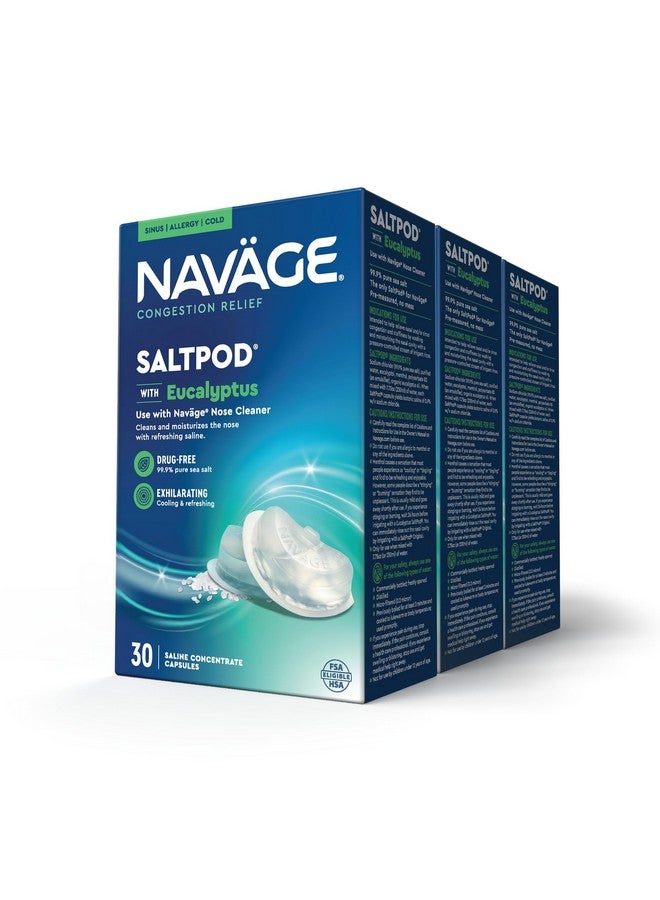 Navage Eucalyptus SaltPod Bundle: 3 Eucalyptus SaltPod Capsule 30-Packs (90 SaltPods) - Image 1