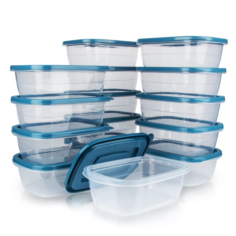 PEDECO 15PCS Rectangle Plastic Portion Box Sets with Lids.Food Storage Box,Container Sets,Food Storage,Food Containers,Plastic Container,use for School,0.53 Quarts Per Box,Age over 3 Years Old - Image 1