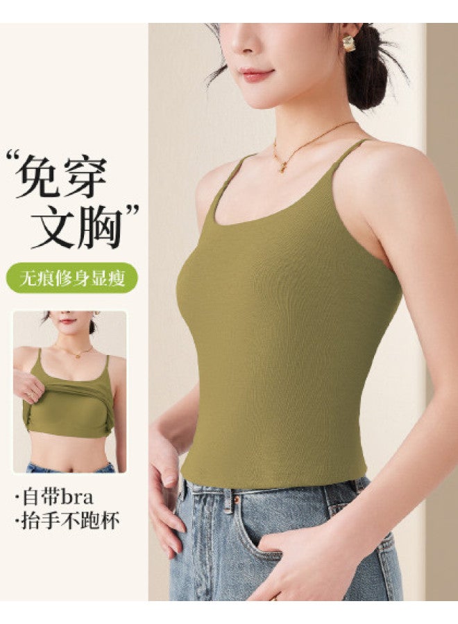 Fenton versatile Camisole With Built-in Padded Bra - Women's Strappy Tank Top For Layering Or Outerwear - Image 1