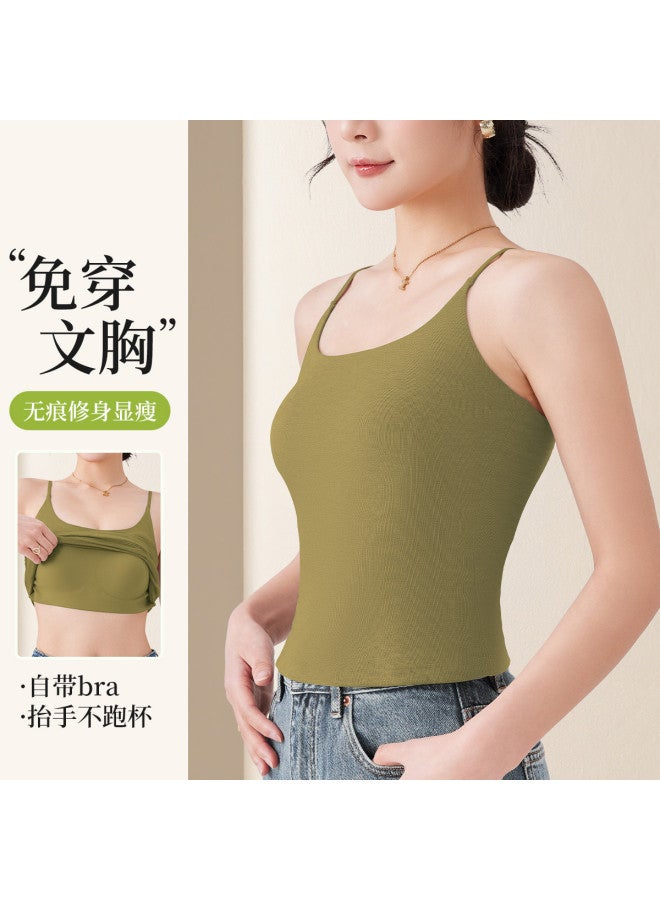 Fenton versatile Camisole With Built-in Padded Bra - Women's Strappy Tank Top For Layering Or Outerwear - Image 2