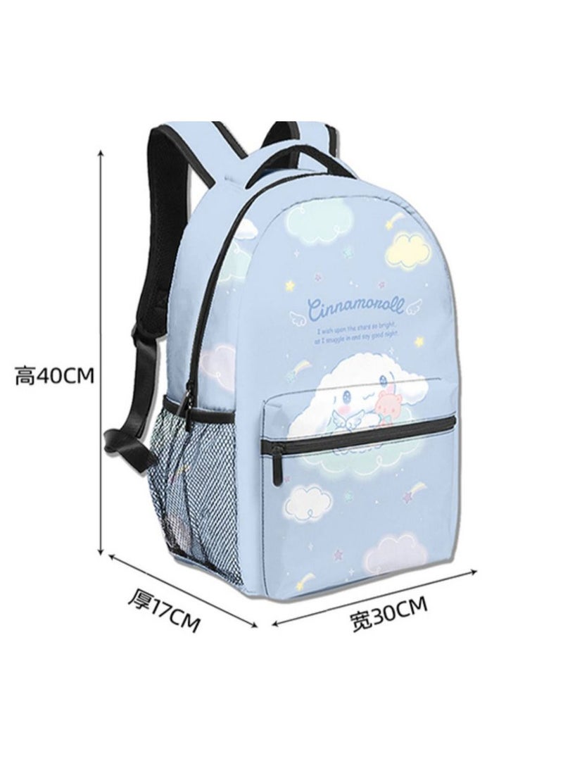New 3D New Kuromi Kuromi Student School Bag Backpack Lunch Bag Pencil Bag Three-piece Set Suitable for Students aged 5 to 13 School Bag
