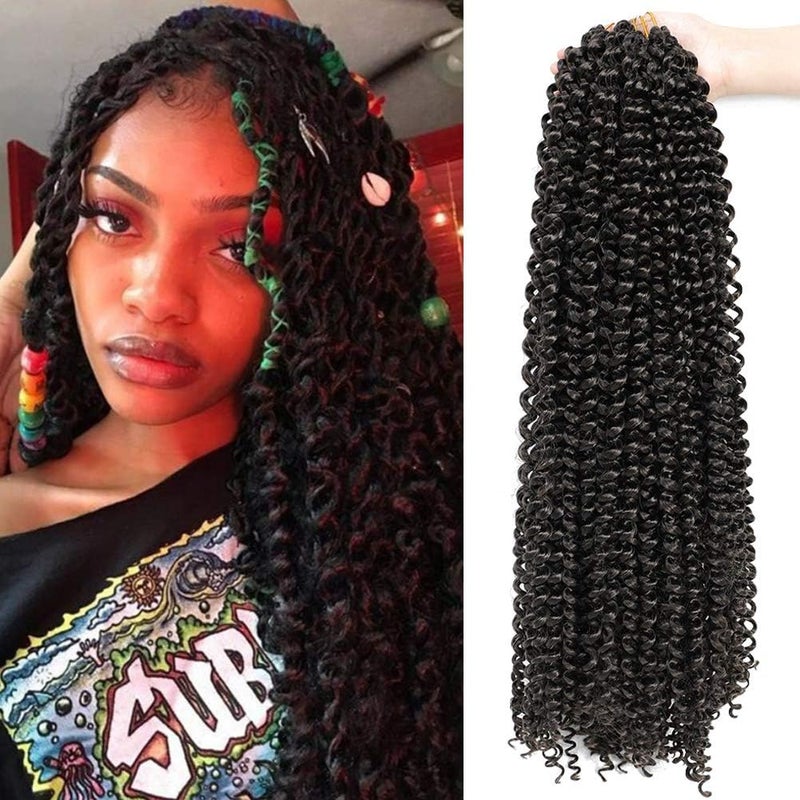 Dansama 7 Packs Passion Twist Hair Water Wave Braiding Hair for Butterfly Locs Crochet Braids Hair Extensions (24inch (Pack of 7), #4) - Image 1