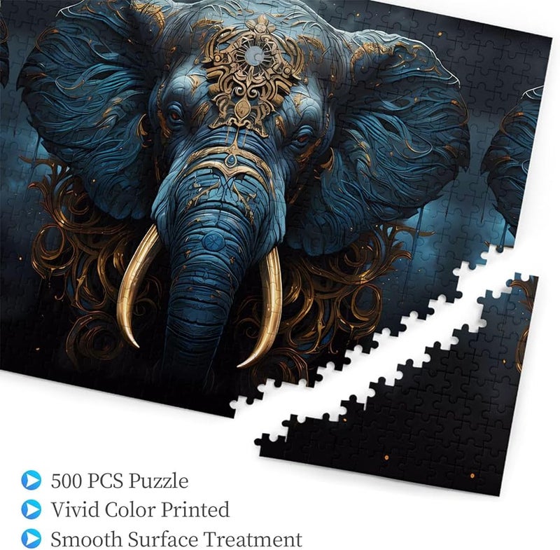 Phayah Eerie Elephant 500 Piece Jigsaw Puzzle For Adults Home Decor 20 4 X 15 Inches - Image 3