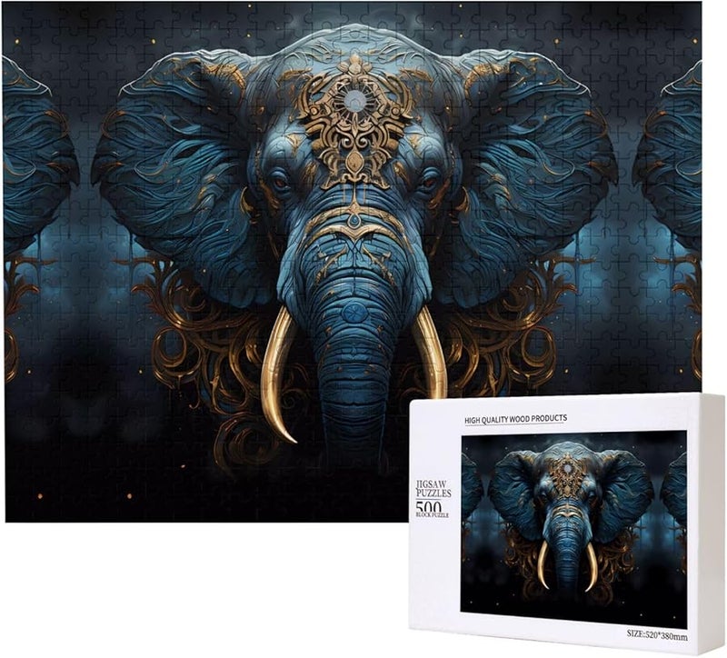 Phayah Eerie Elephant 500 Piece Jigsaw Puzzle For Adults Home Decor 20 4 X 15 Inches - Image 1