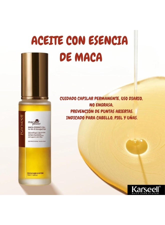 كارسيل سيروم الشعر بزيت الارغان المغربي، زيت غني بالكولاجين لإصلاح عميق للشعر الجاف والتالف من كارسيل - 50 مل - Image 5