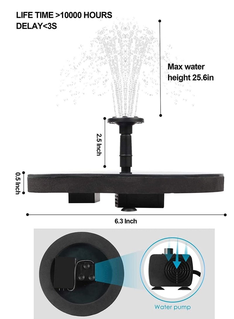 Generic Solar Powered Water Fountain Pump, Outdoor Floating Waterfall Fountain for Bird Bath, Pond, Home Pool Garden - Image 4