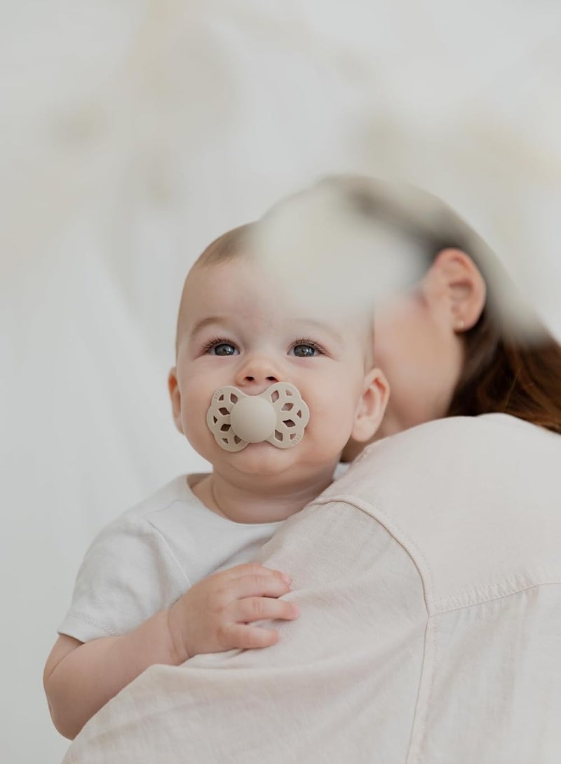 BIBS Pacifier Infinity 2 PACK Anatomical Silicone Size 2 Vanilla/Pine - Image 4