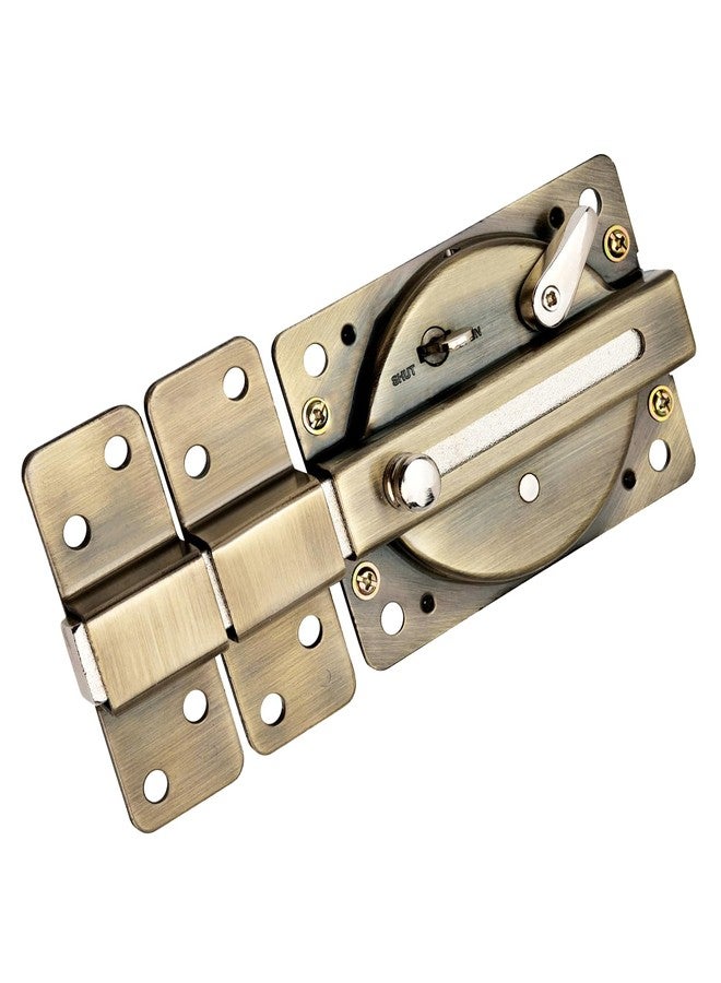 إلارا أقفال Elara Interlock Deadbolts مع ضمان لمدة 10 سنوات | قفل بست دورات للباب الرئيسي | قفل باب مفرد ومزدوج بأربعة مفاتيح نحاسية فائقة | للمكاتب | الغرف | قفل مصراع (EDL-26 عتيق) - Image 1
