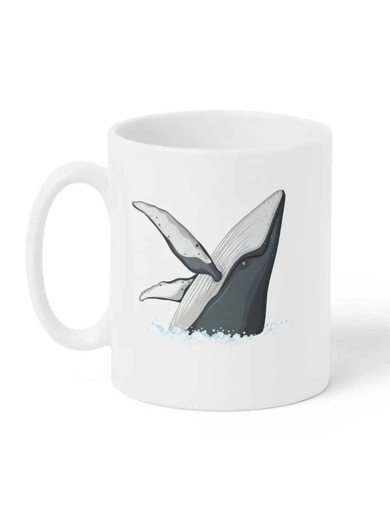 LOWHA 11 oz Ceramic Mug with Whale Design