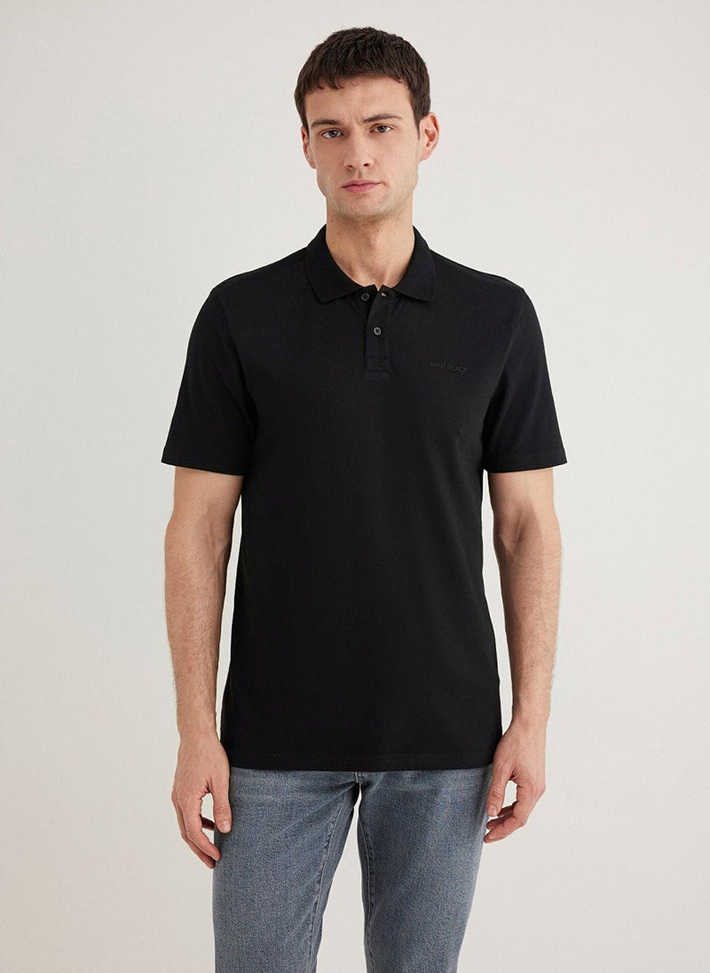 MAVI Black Polo T-Shirt - Image 3