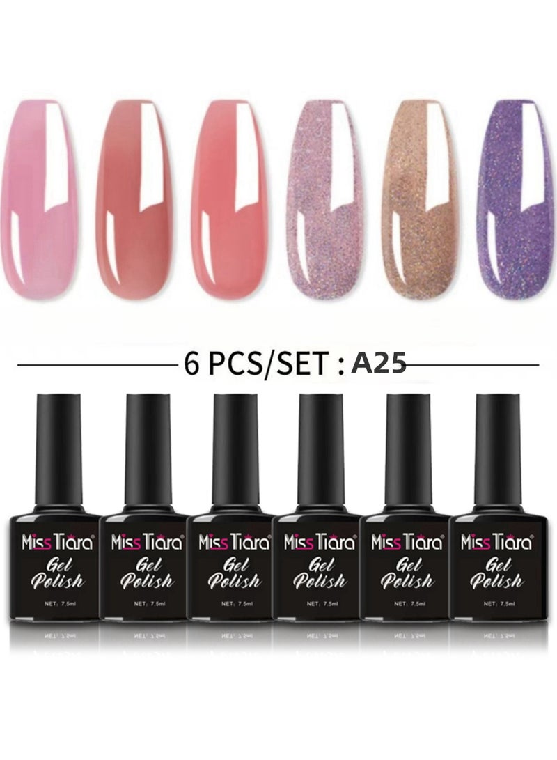 MissTiara 6-Piece UV and LED Nail Gel Polish Set - Image 2