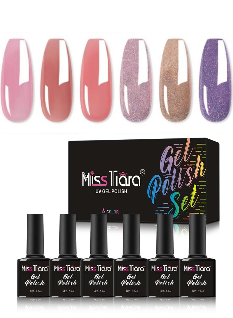 MissTiara 6-Piece UV and LED Nail Gel Polish Set - Image 3