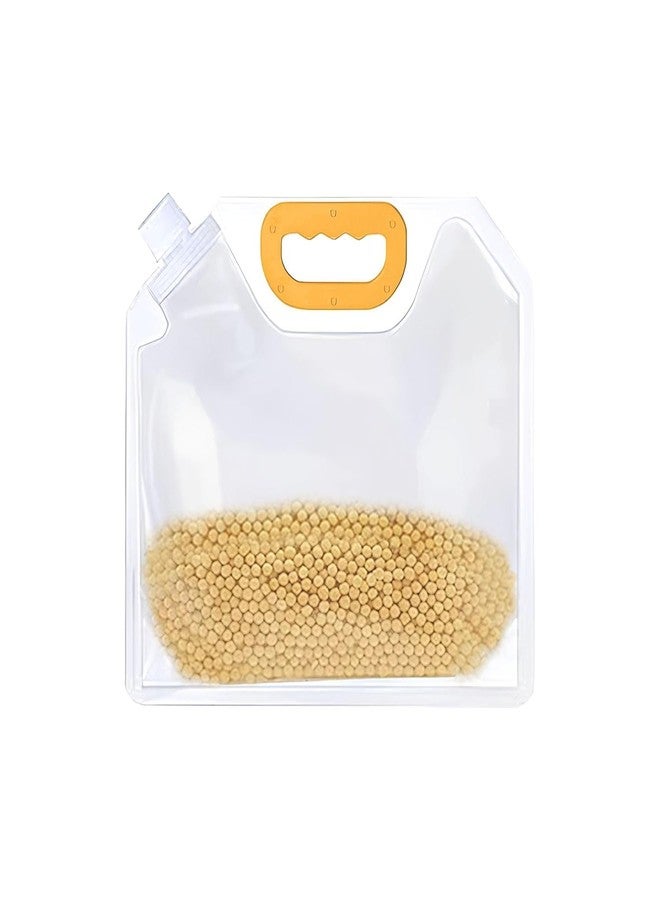 NPB Store 4 Pcs - 2.5 Liter, Multigrain Kitchen Storage Bags, Grain Moisture-Proof Stand Up Pouch with Portable Handle for Long Term Food, Rice, Beans, Candy, Liquid, Tea, Coffee, Sugar Storage - Image 1