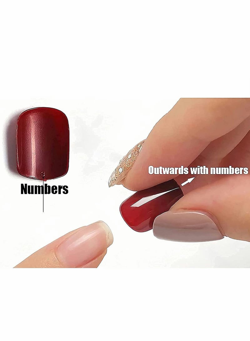 KASTWAVE 30Pcs Long Coffin Press on Nails, Black Flame Fake Nails Matte False Nails Full Cover Glossy Acrylic Nails for Women and Girls - Image 3