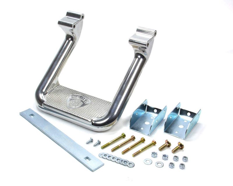 Carr's Step Bars, Hoop II, Mount Kit Included, Aluminum, Polished, Compatible with Ford Fullsize Truck 1981-98, Each - Image 2