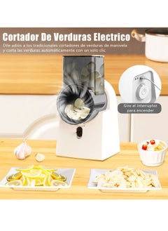 ET-LIFE 3 in 1 Electric Cheese Grater, Salad Shooter Maker for Block Cheese Home Kitchen Electric Food Slicer Shredder Chopper Automatic Grater,  for Vegetables Cucumber Carrots Cabbage Nuts  - Image 5