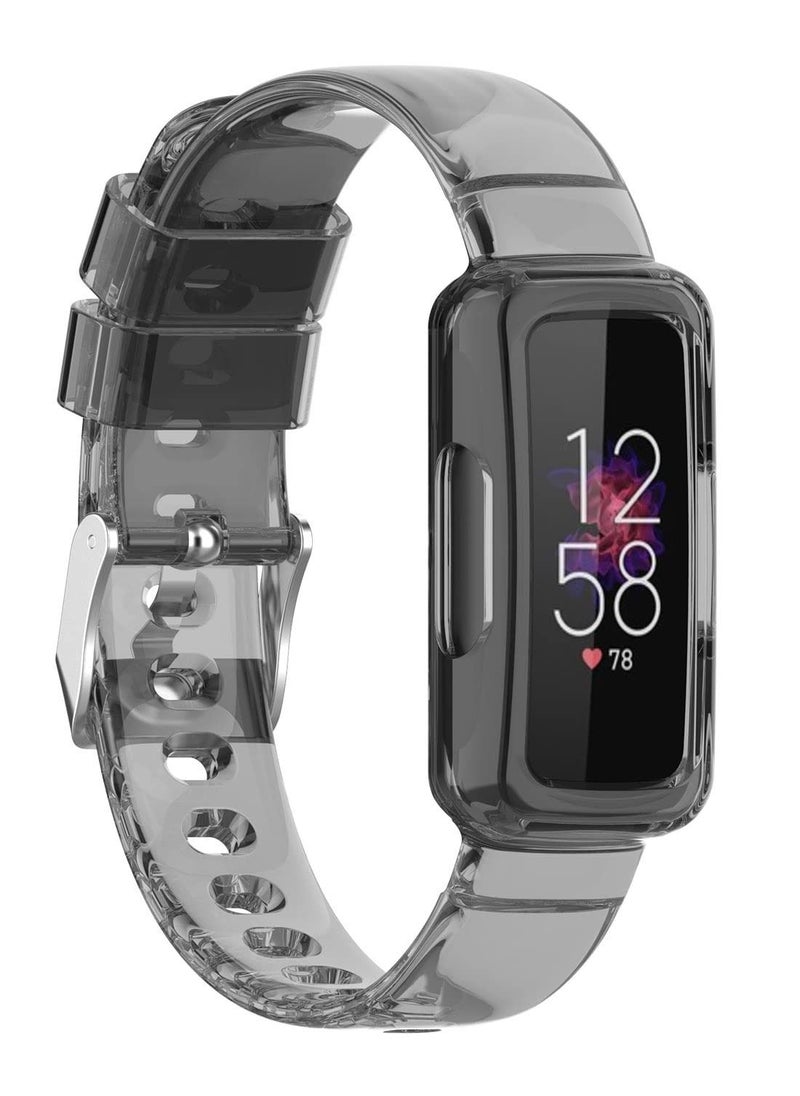 SYOSI - Replacement Strap, Compatible with Fitbit Ace 3 Bands for Kids, Soft Silicone Wristband Waterproof Adjustable Bracelet Watch Band for Fitbit Ace 3 Boys Girls Blue Black Clear - Image 1