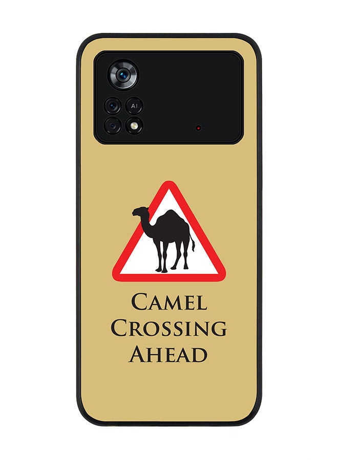 Stylizedd Rugged Black edge case for Poco M4 Pro 4G Slim fit Soft Case Flexible Rubber Edges Anti Drop TPU Gel Thin Cover - Camel Crossing - Image 1