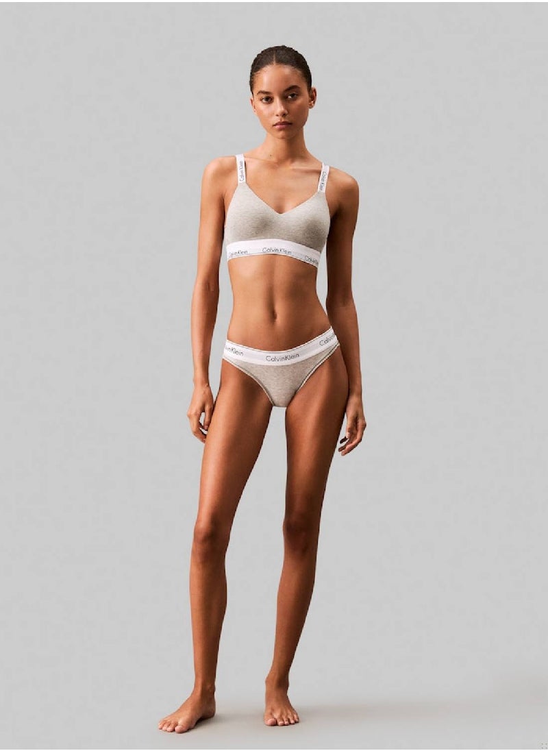 CALVIN KLEIN Women's Lightly Lined Bralette - Cotton blend, Grey  - Image 3