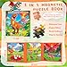 JUANCHI 3x20 Pieces Magnetic Puzzles for Toddlers 35 The Growth Journey of Dinosaurs 3 in 1 Puzzles for Kids Ages 46 Car Airplane Road Trip Activities Toys for 3 4 5 6 Year Old Birthday - Image 4