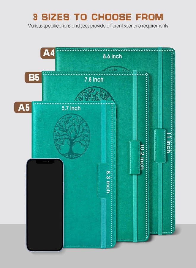 Biuwory دفتر ملاحظات بيووري مُسطّر للنساء والرجال، 256 صفحة، مقاس B5 كبير، غلاف جلدي مقوى، مناسب للكتابة والسفر والأعمال والدراسة، دفاتر مسطرة لتدوين الملاحظات، مفكرة يومية 7.8 × 10.2 بوصة - Image 2