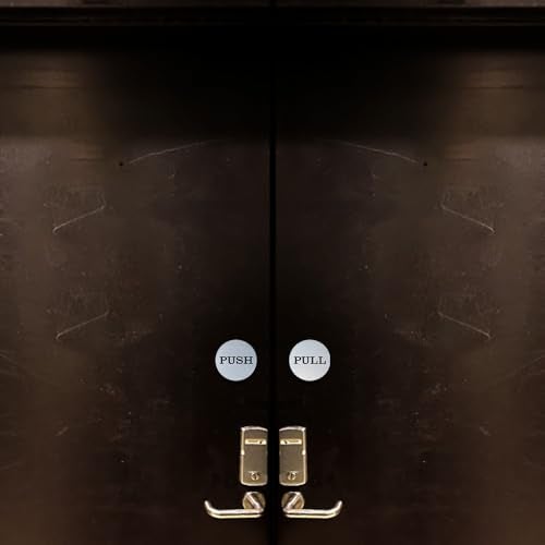 All Quality 2" Round Push Pull Door Signs (Black) - 2 Sets (4pcs) - Image 4