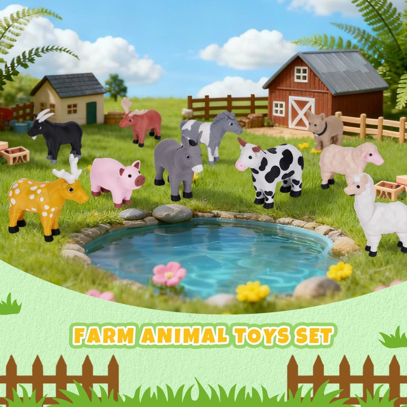 Cessfle 40 Pieces Magnetic Farm Animals Toys Play Set, Fun and Educational 3D Printed Animals for Easter Basket Stuffers, Easter Gifts for 3-5 5-7 8-12 Year Old Kids Boy Girl - Image 4