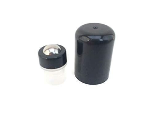 HS HEALTHY SOLUTIONS GLASSWARE Essential Oil Roller Inserts for 5 and 15ml Essential Oil Bottles. Pack of 12 Stainless Steel Leak Proof with removable snap ring Roller Tops. Great for Oils, Blends, and DIY.