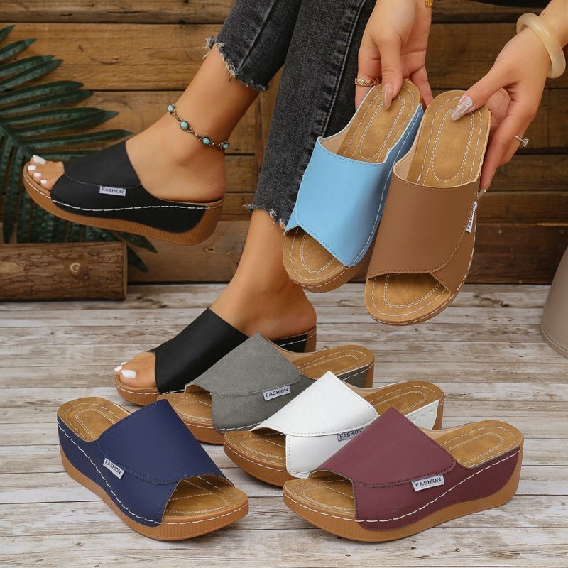 Large Size Wedge Slippers For Women 2025 Lightweight Sandals For Women Temu Popular Sandals For Women - Image 5