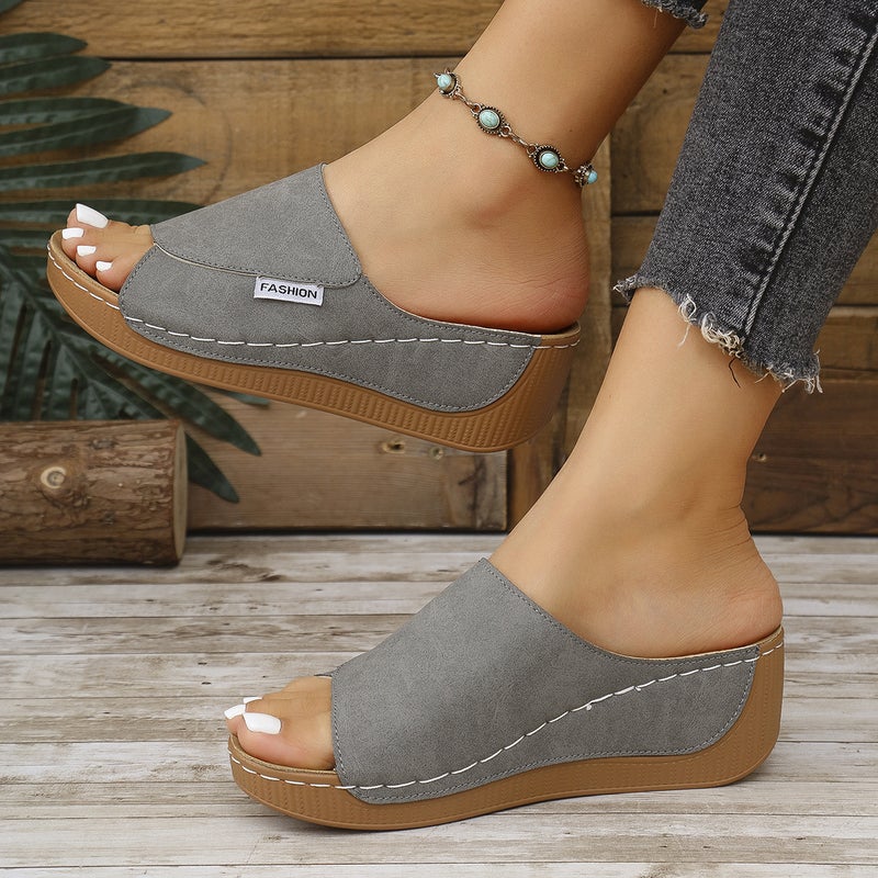 Large Size Wedge Slippers For Women 2025 Lightweight Sandals For Women Temu Popular Sandals For Women - Image 3