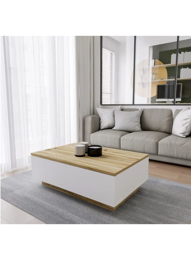 ريترو RA-T11 ترابيزة قهوة 60×90×32سم - أبيض×بيج - Image 1