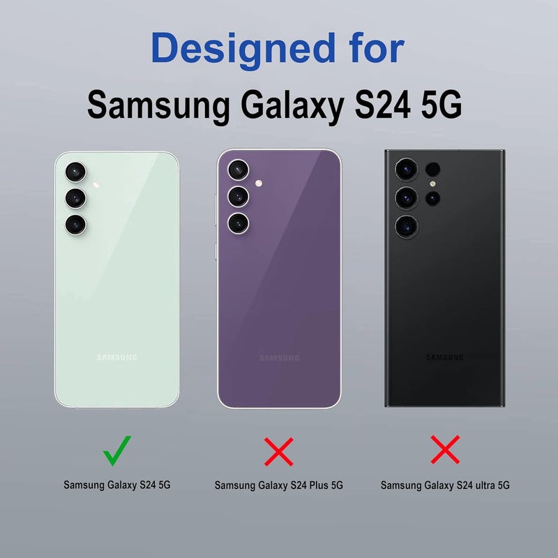 ZAPCASE غطاء خلفي لجهاز سامسونج جالاكسي S24 5G | متوافق مع غطاء خلفي لجهاز سامسونج جالاكسي S24 5G | غطاء مع حماية الكاميرا | (TPU + PC | بنفسجي شفاف) - Image 2