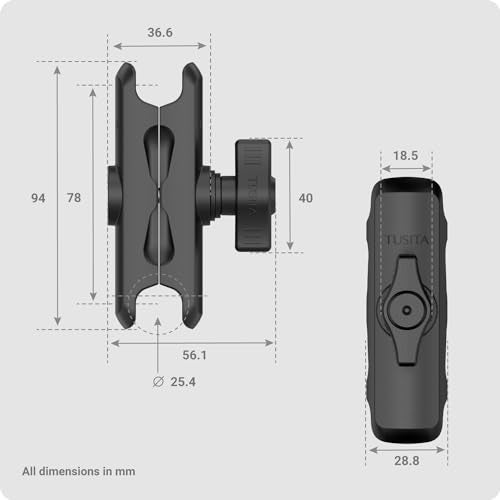 TUSITA Double Socket Arm 1" - B Size Medium - Image 3