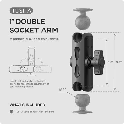 TUSITA Double Socket Arm 1" - B Size Medium - Image 2
