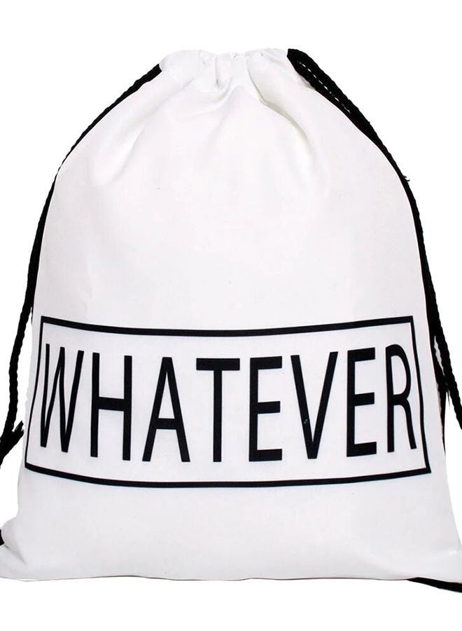 NIBEMINENT Drawstring Sack Pack White - Image 1