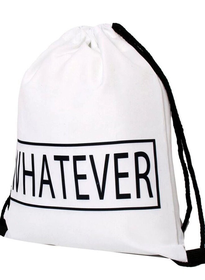 NIBEMINENT Drawstring Sack Pack White - Image 2