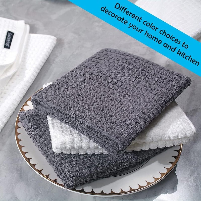 Abhaymart Abhaymart Waffle Weave Towels Sets Quick Drying Special Rag Absorbing Water Kitchen Cleaning Cloth Square Towel Multipurpose Cleaning Towels Kitchen Cleaning Use Pack of 10 