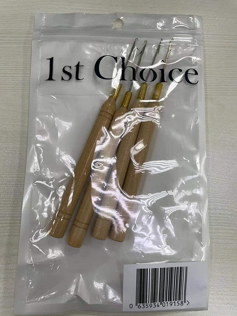 1st Choice 4 Latch Hook Crochet Needles/microneedle for Hair Extension, feather and Dread Maintenance Installation - Image 2