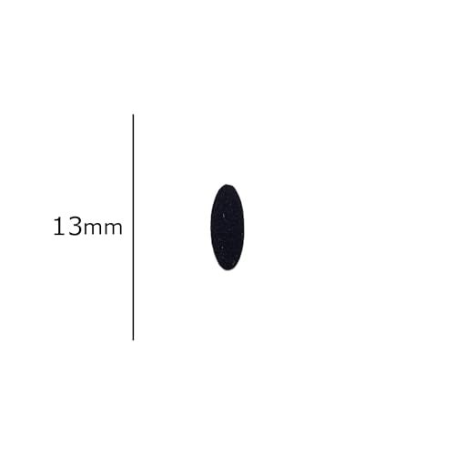 Comet Busters Handcrafted Green and Black Oval Velvet Bindis (BIN1888) (13 mm) - Image 2