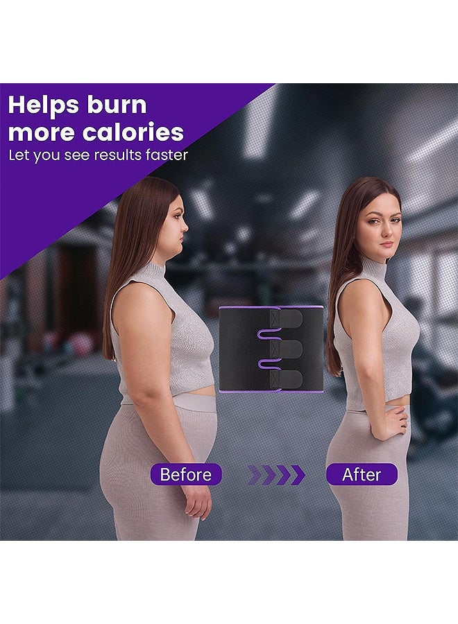 Blue zoo 2 Pcs Waist Trainer for Women and Men, Adjustable Sculpt Touch Sweat Belt for Stomach, Slimming Body Workout Fitness Back Support - Image 5