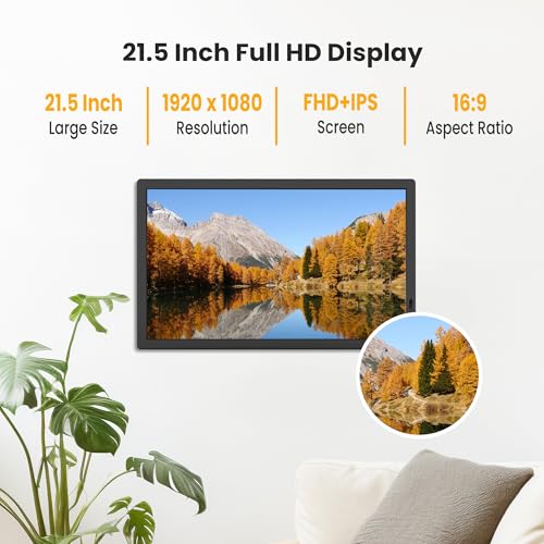 FANGOR 21.5" Large Digital Picture Frame 64GB, WiFi Photo Frame 1920x1080 FHD IPS Display with Remote Control, Auto-Rotate, Wall Mounted, Share Photos/Videos Via Uhale App/USB/SD (No Touch Screen) - Image 3