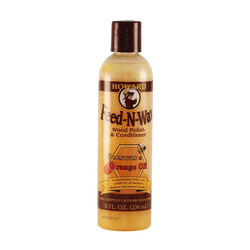 Howard Products Howard Products Feed-N-Wax Wood Polish & Conditioner, 8 oz, Orange 