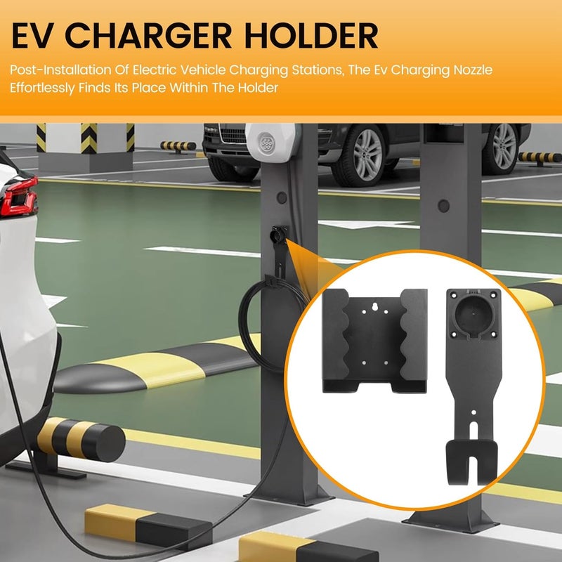 Sreuyong EV Şarj Tutucu Elektrikli Araç Şarj Kablosu Tutucu Elektrikli Araç Konektörü 1 Takım - Image 5