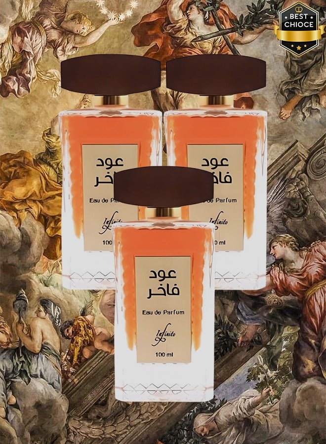 Infinite 3 Pieces Oud Fakhir Perfume 100ml - Image 1